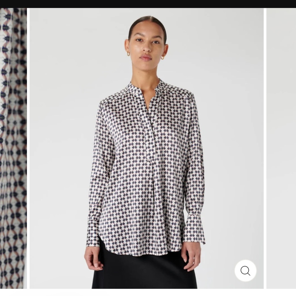 Dea kudibal “A Poetic Tale”Collection The Beetle Print Stretch Silk Twill Top